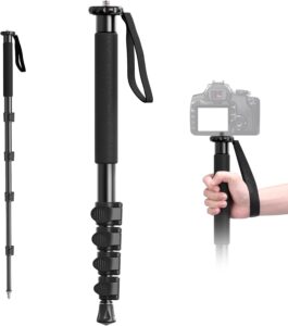 Ulanzi TB12 一脚 カメラ用 自立式 軽量 43cm-155cm アルミ製 耐荷重5kg 5セクション伸縮可能 折り畳み