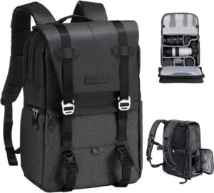 K＆F Concept カメラバッグ 2気室 20L 大容量